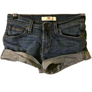 Levi's 529 Curvy Cut Off Denim Shorts Women's Size 4 Dark Wash Indigo